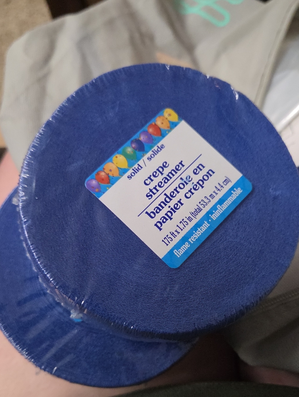 Crepe Streamer Party Crepe Streamer - Blue X2